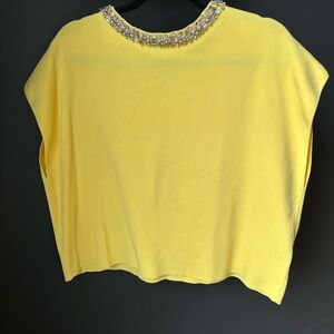 Yellow Embellished Women's Top